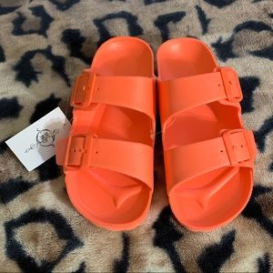 Birkenstock INSPIRED Coral/Orange Sandals Size 7